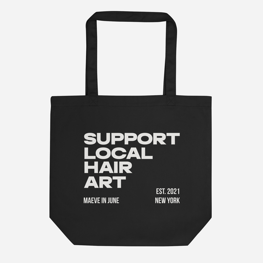 SUPPORT YOUR LOCAL HAIR ART Eco Tote Bag | Front Print | Off White