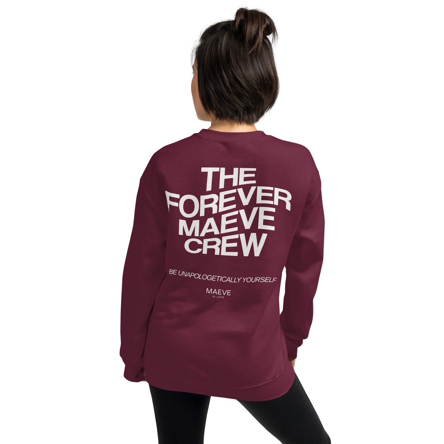 THE FOREVER MAEVE CREW Unisex Sweatshirt | Back Print | Off White