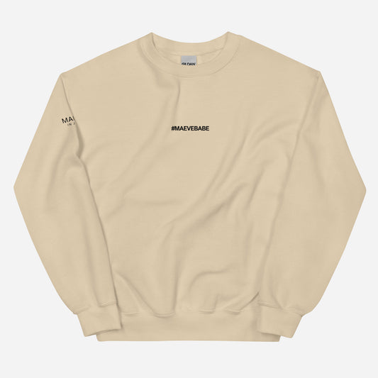 #MAEVEBABE BE UNAPOLOGETICALLY YOURSELF Unisex Sweatshirt | Front, Back & Sleeve Print | Off Black