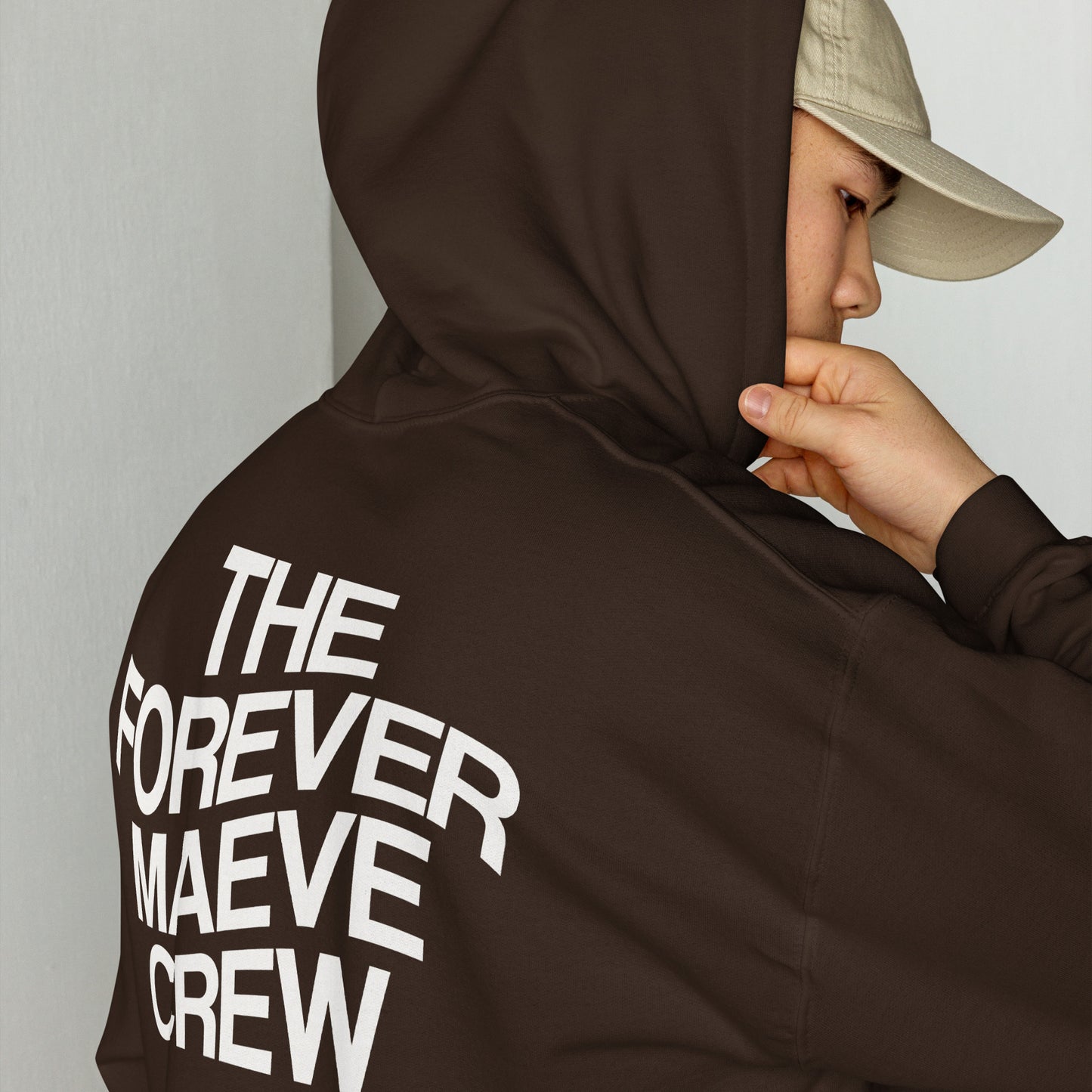THE FOREVER MAEVE CREW | Unisex Hoodie | Back Print | Off White