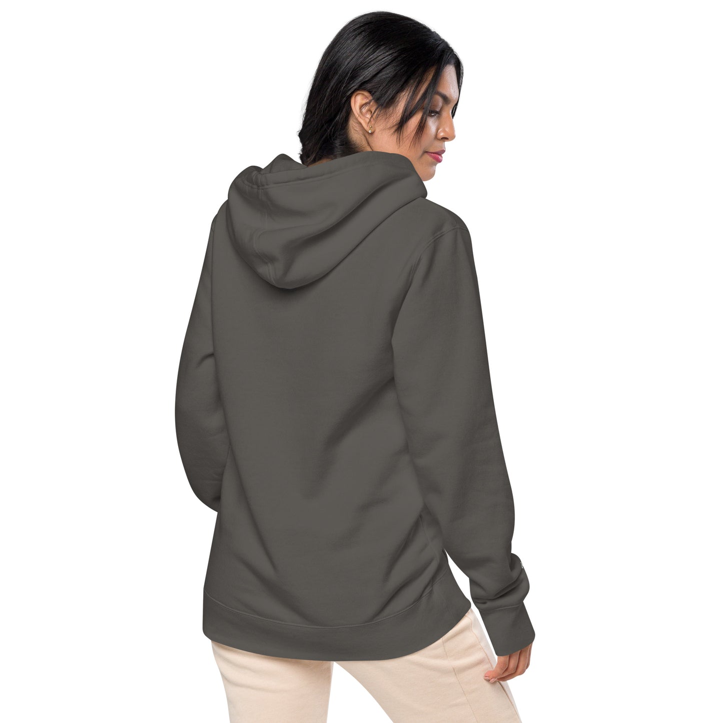 THE FOREVER MAEVE CREW Unisex pigment-dyed hoodie | Front & Sleeve Embroidery | White
