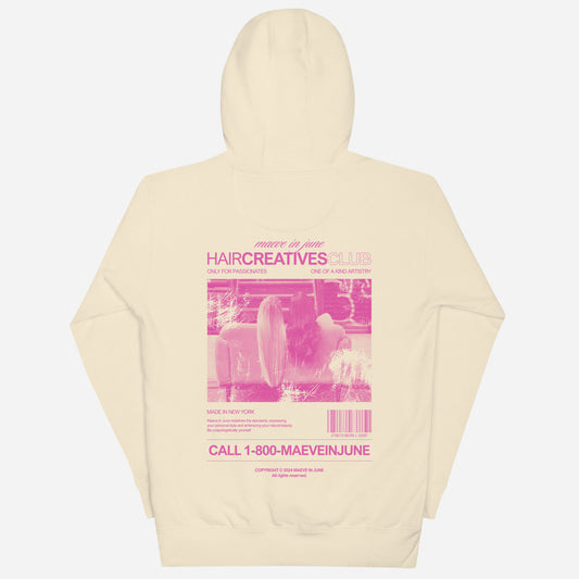 THE HAIR CREATIVES CLUB Unisex Hoodie | Back Print | Pink