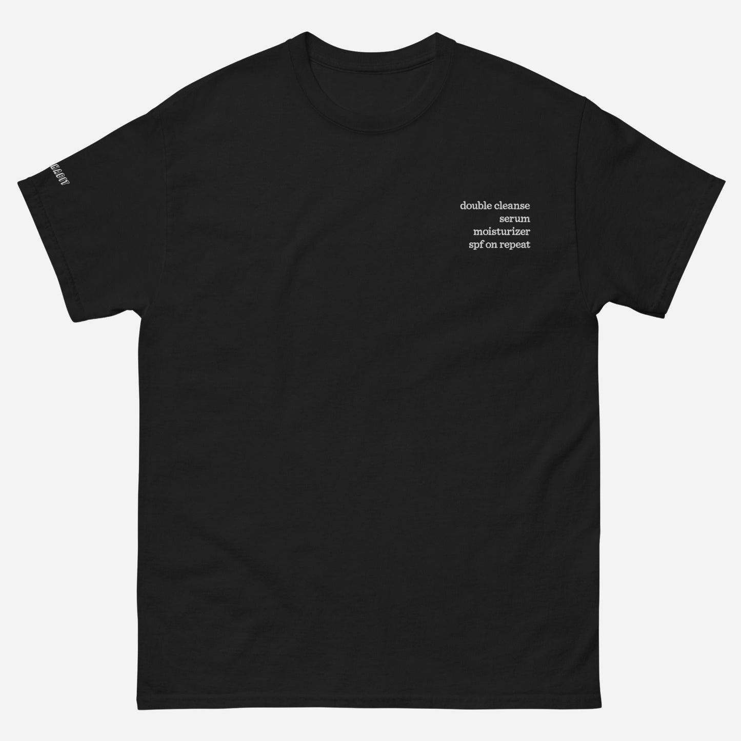 SH Routine Unisex Classic Tee | Left Chest & Right Sleeve Embroidery | White Thread