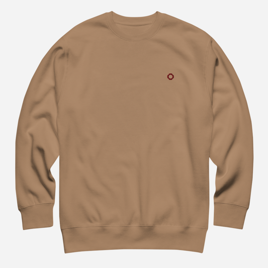 THE IRIS CLASSIC II Unisex Premium Sweatshirt | Left Chest Embroidery | Maroon Thread