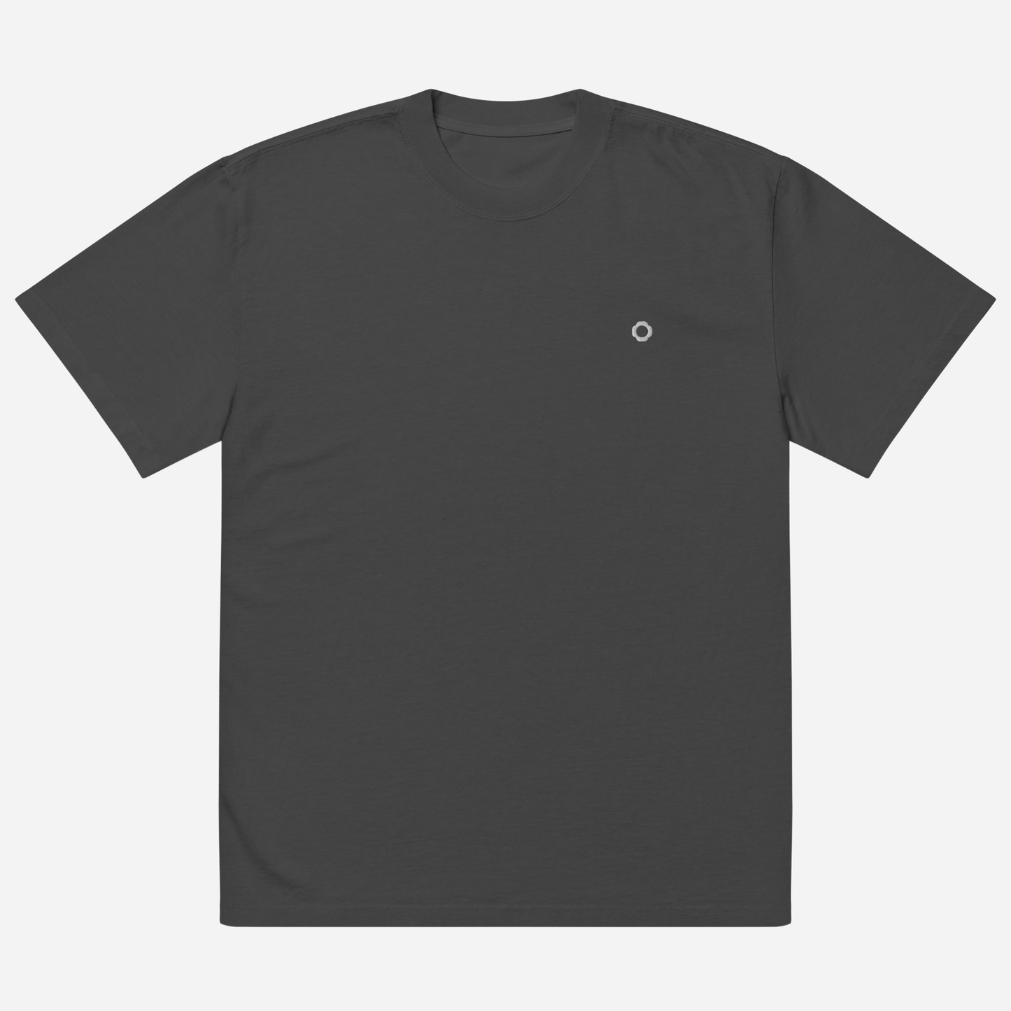 THE IRIS CLASSIC II Oversized Faded T-Shirt | Left Chest Embroidery | White Thread