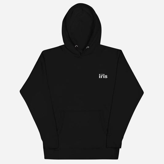 THE IRIS CLASSIC Unisex Premium Pullover Hoodie | Left Chest Embroidery | White Thread