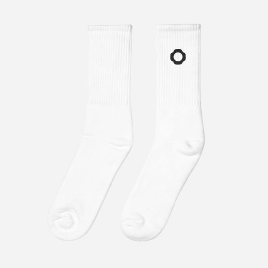 THE IRIS CLASSIC II Socks | Outside Embroidery | Black Thread