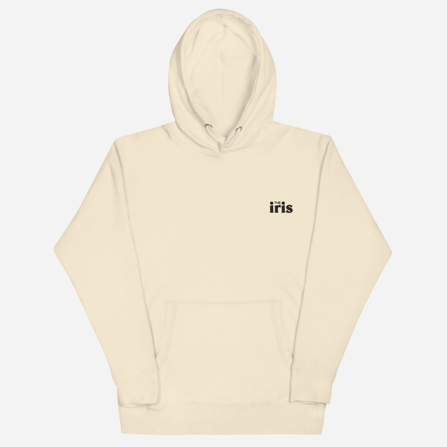 THE IRIS CLASSIC Unisex Premium Pullover Hoodie | Left Chest Embroidery | Black Thread