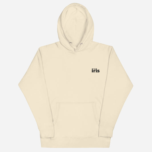 THE IRIS CLASSIC Unisex Premium Pullover Hoodie | Left Chest Embroidery | Black Thread