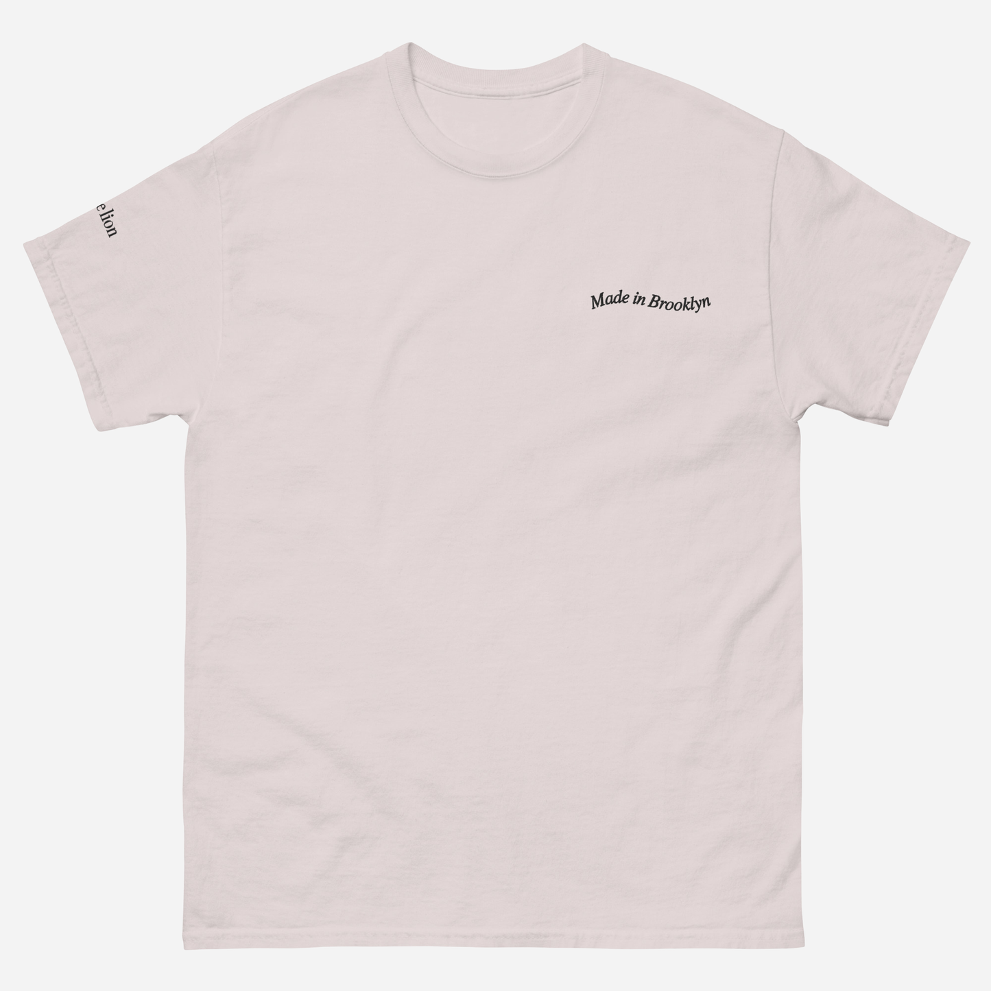 MADE IN BROOKLYN Unisex Classic Tee | Left Chest & Right Sleeve Embroidery | Black Thread