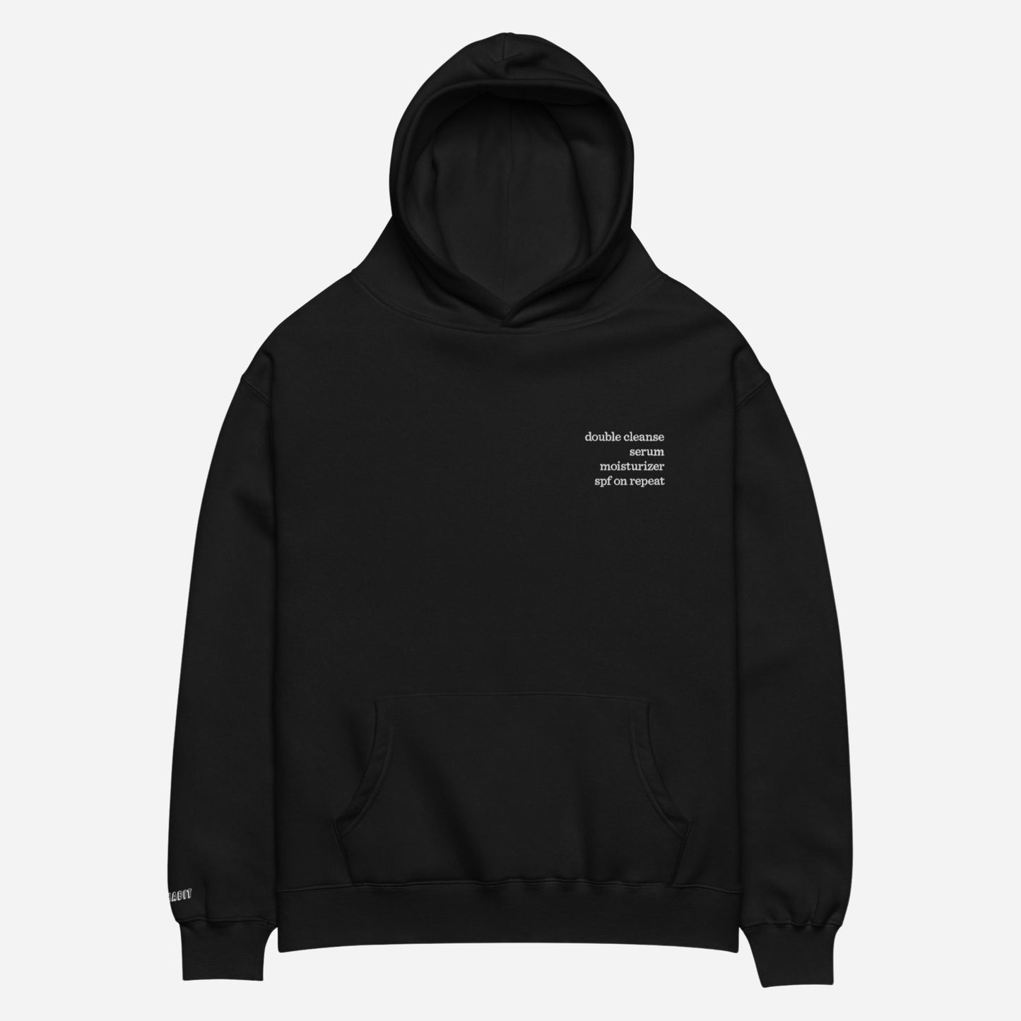 SH Routine Unisex oversized hoodie | Left Chest & Right Wrist Embroidery | White Thread