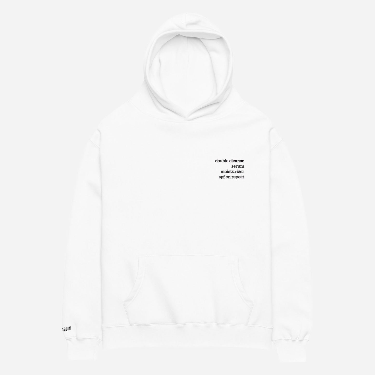 SH Routine Unisex oversized hoodie | Left Chest & Right Wrist Embroidery | Black Thread