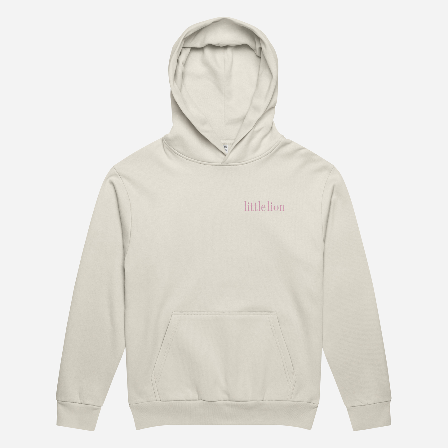 CLASSIC Urban garment-dyed hoodie | Left Chest Embroidery | Light Pink Thread