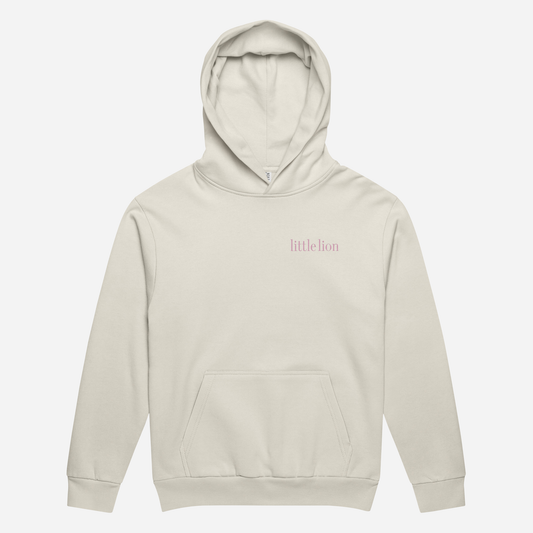 CLASSIC Urban garment-dyed hoodie | Left Chest Embroidery | Light Pink Thread