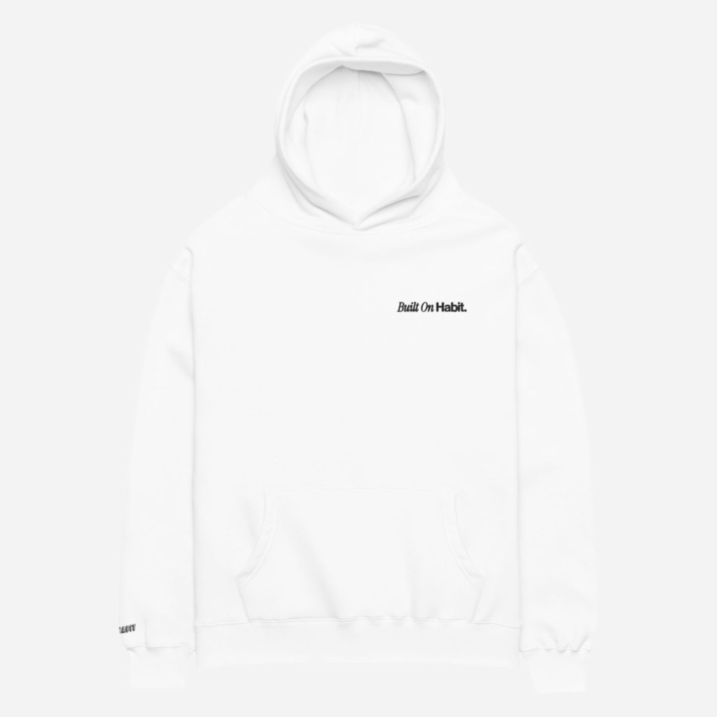 SH Built on Habit l Unisex oversized hoodie | Left Chest & Right Wrist Embroidery | Black Thread