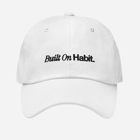 SH Built on Habit l Dad Hat | Front & Back Embroidery | Black Thread