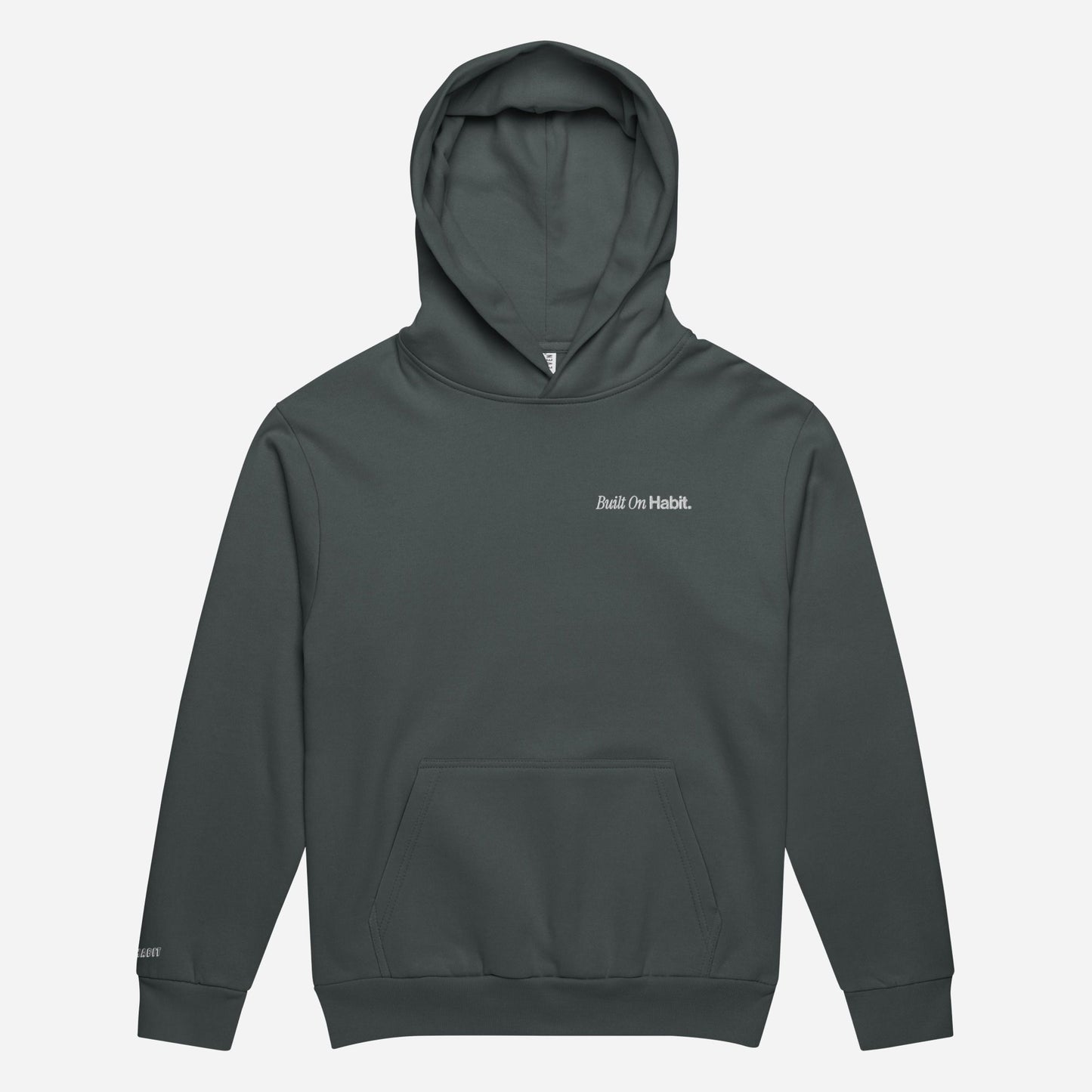 SH Built on Habit l Unisex Urban Hoodie Garment Dyed | Left Chest & Right Wrist Embroidery | White Thread