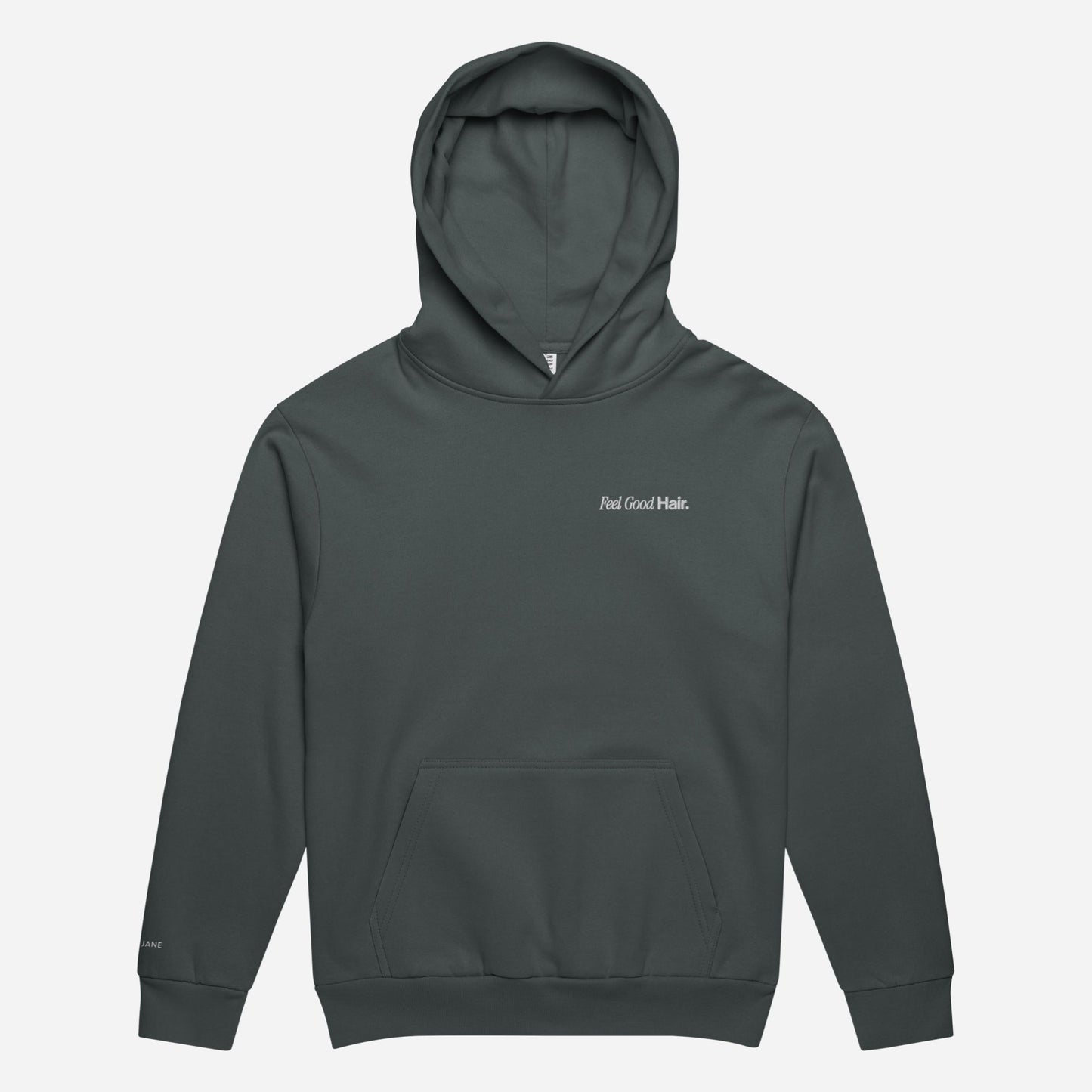 FJ Feel Good Hair l Unisex Urban Hoodie Garment Dyed | Left Chest & Right Wrist Embroidery | White Thread