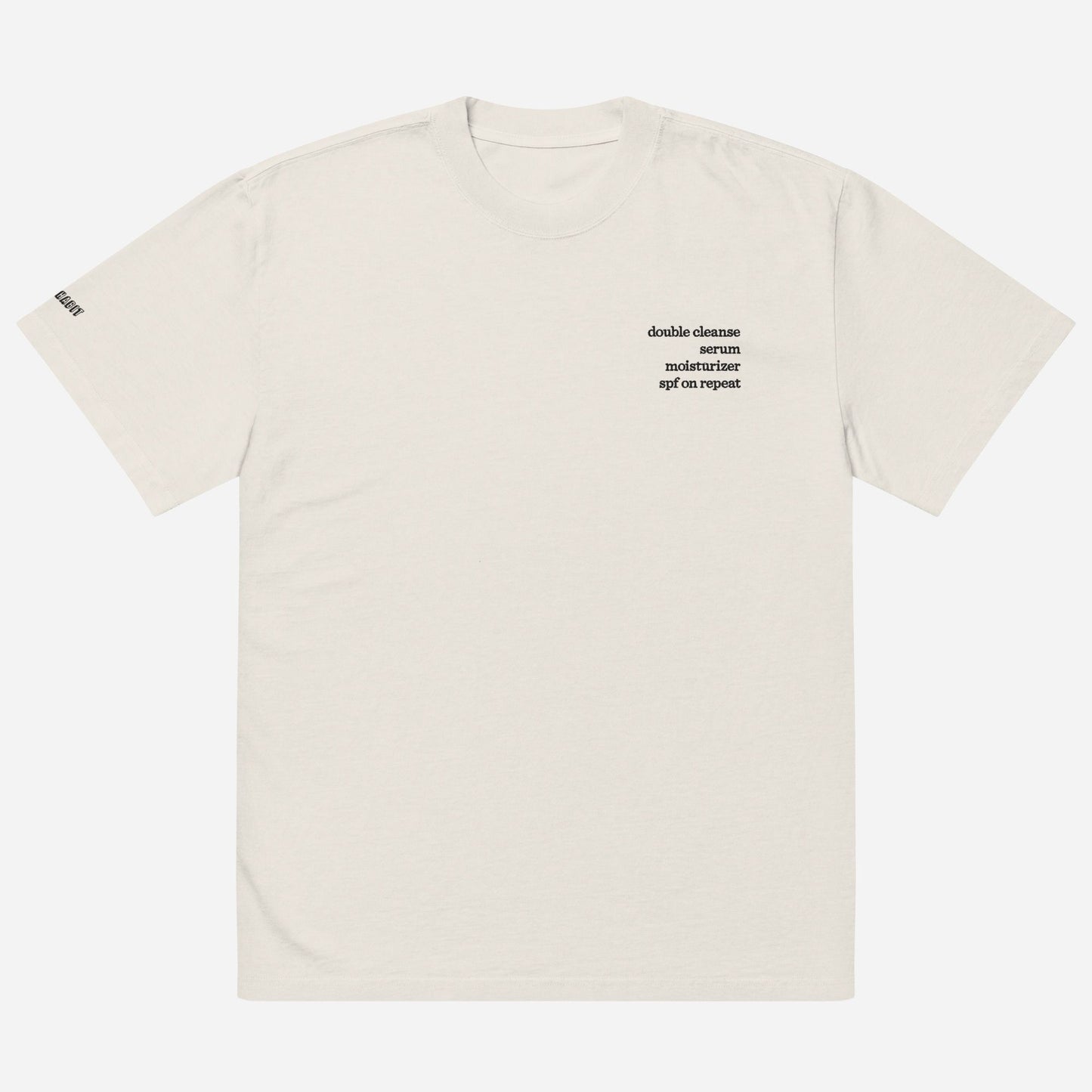 SH Routine Oversized faded t-shirt | Left Chest & Right Sleeve Embroidery | Black Thread