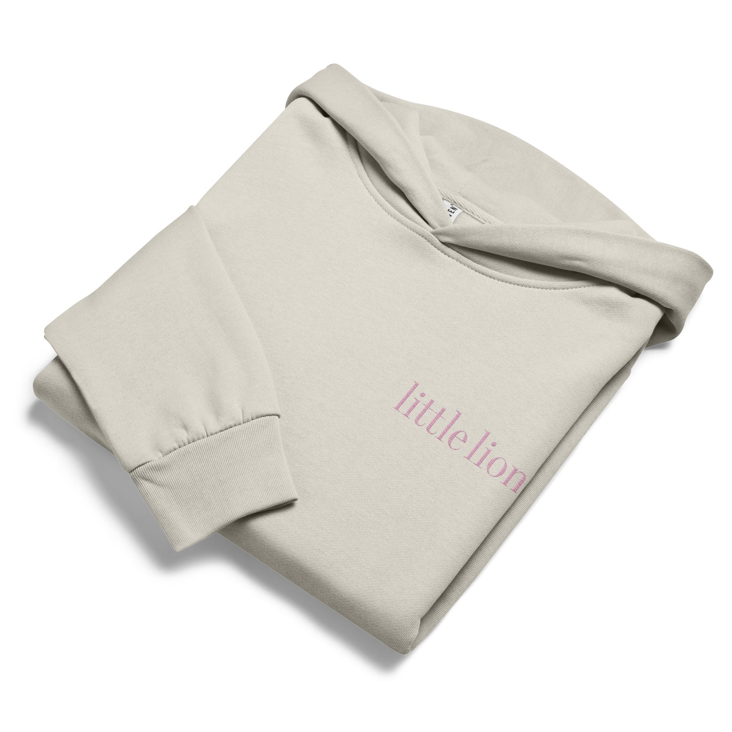 CLASSIC Urban garment-dyed hoodie | Left Chest Embroidery | Light Pink Thread