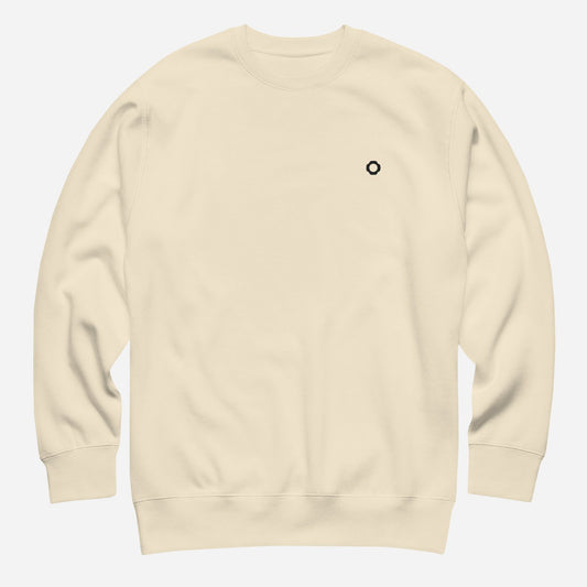 THE IRIS CLASSIC II Unisex Premium Sweatshirt | Left Chest Embroidery | Black Thread