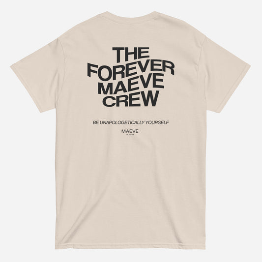 THE FOREVER MAEVE CREW | Unisex classic tee | Back Print | Off Black