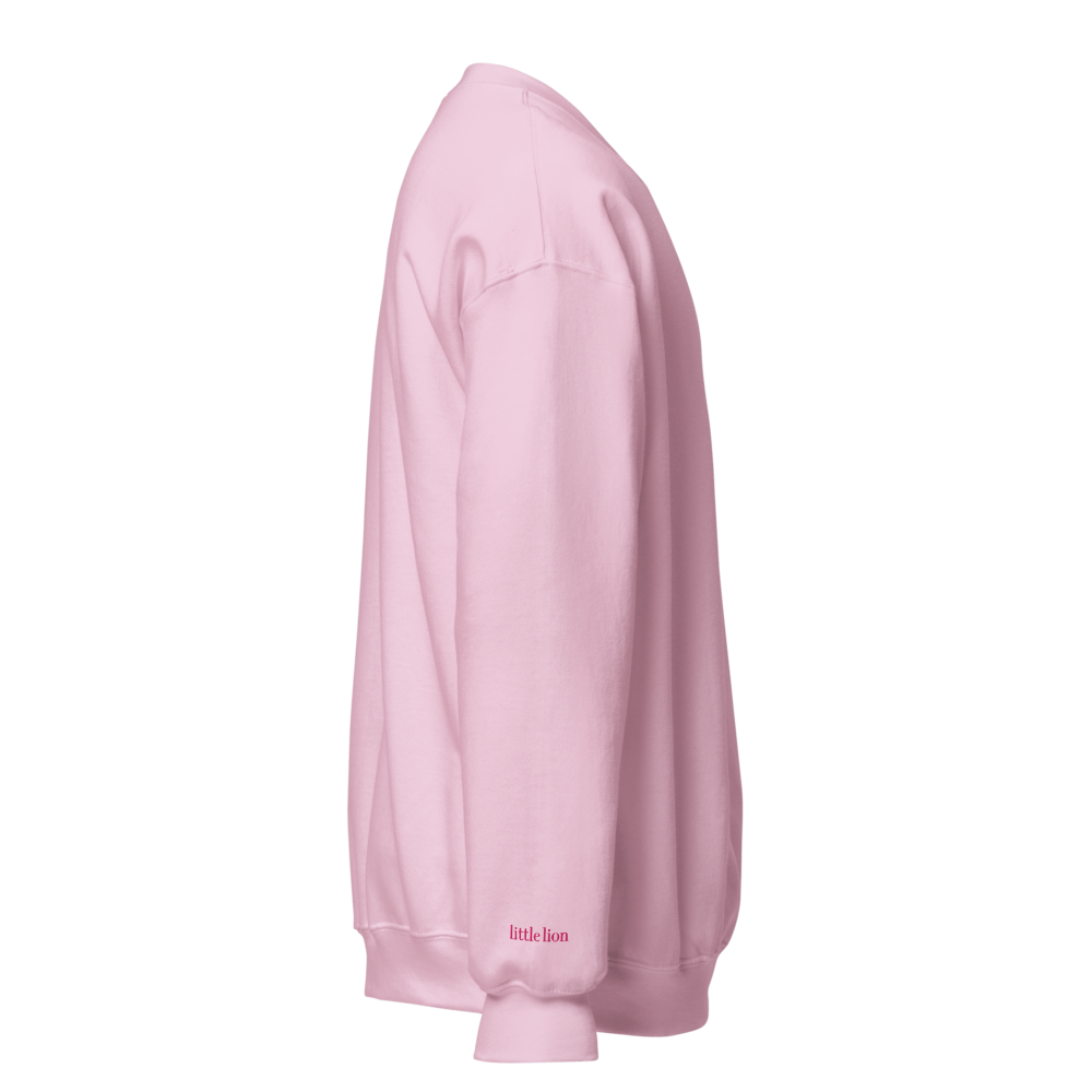 MADE IN BROOKLYN Urban sweatshirt | Left Chest & Right Sleeve Embroidery | Hot Pink Thread