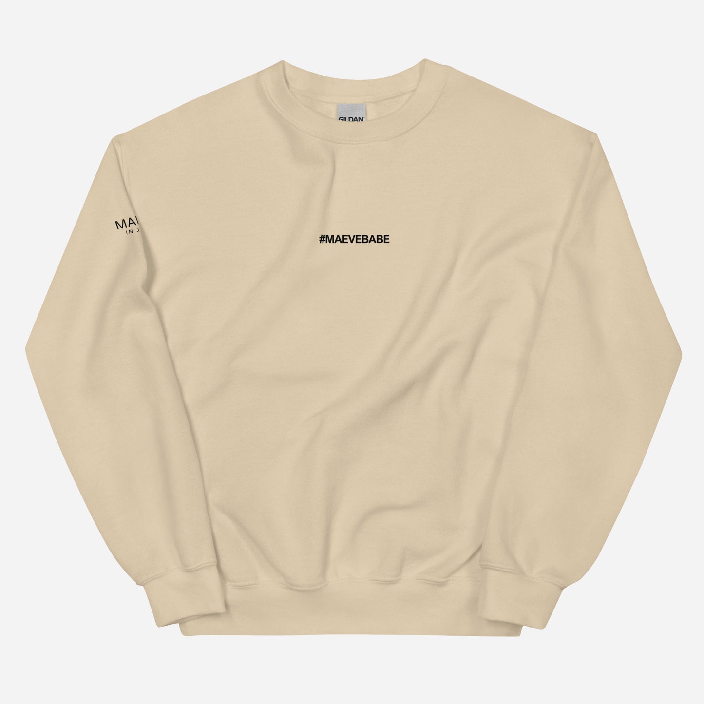 #MAEVEBABE BE UNAPOLOGETICALLY YOURSELF Unisex Sweatshirt | Front, Back & Sleeve Print | Off Black