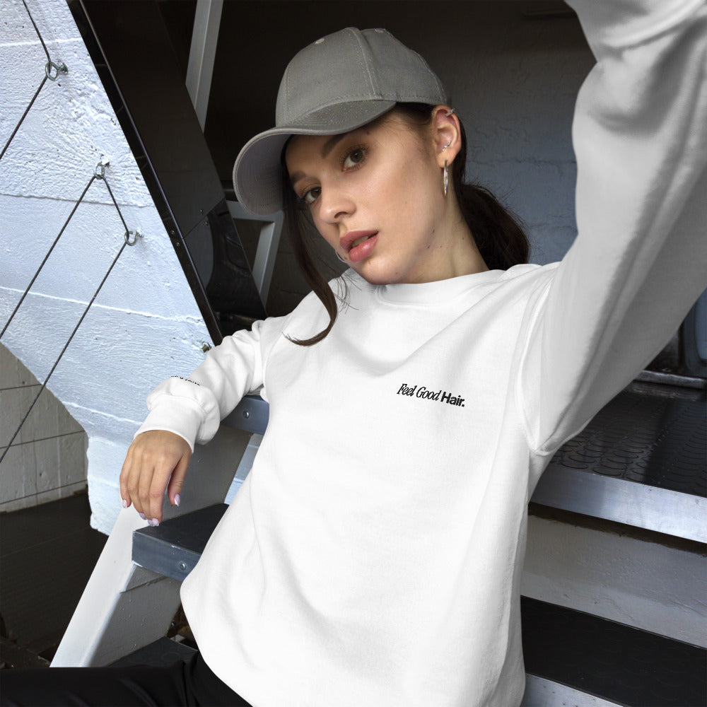 FJ Feel Good Hair Urban sweatshirt | Left Chest & Right Wrist Embroidery | Black Thread