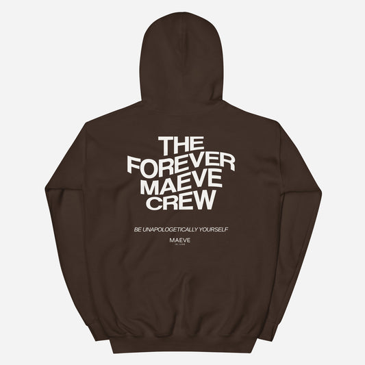 THE FOREVER MAEVE CREW | Unisex Hoodie | Back Print | Off White