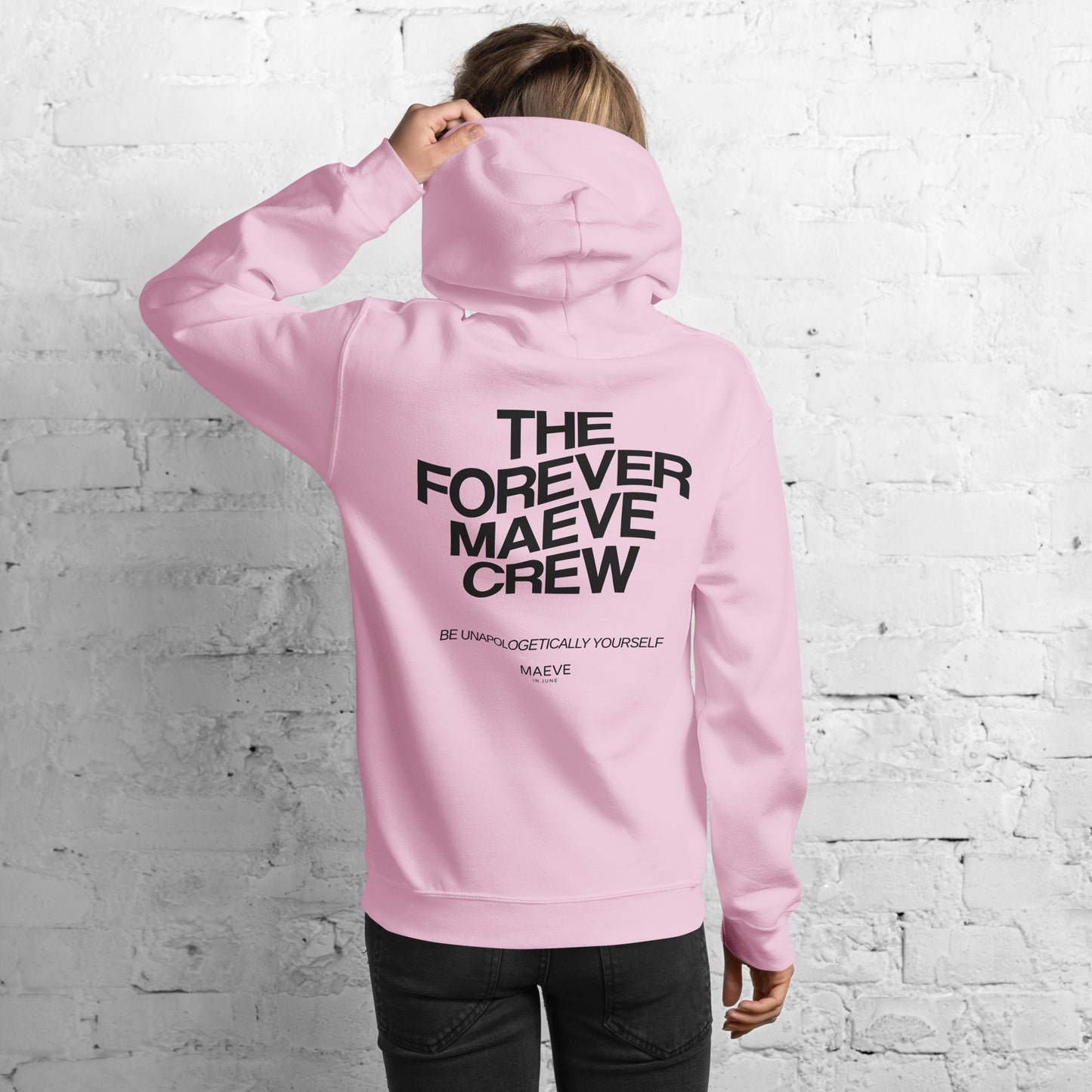 THE FOREVER MAEVE CREW Unisex Hoodie | Back Print | Off Black