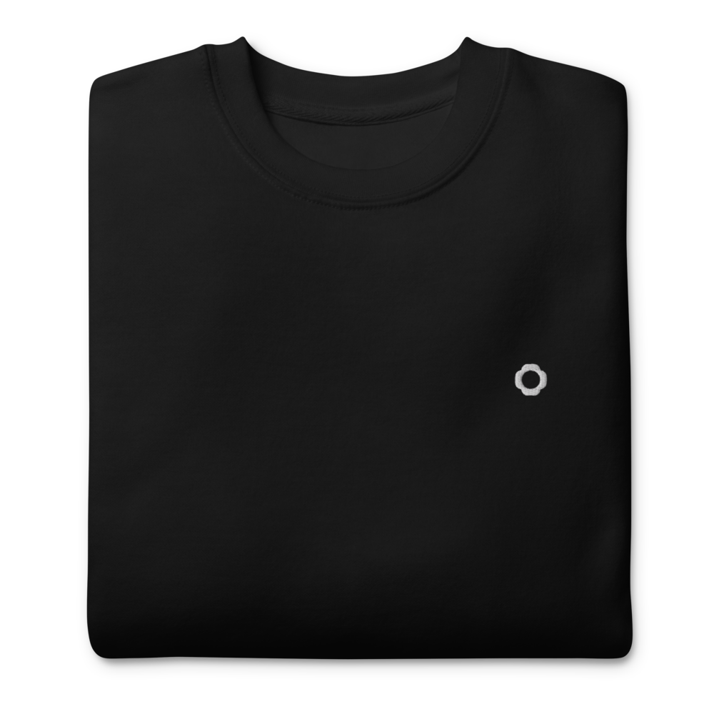 THE IRIS CLASSIC II Unisex Premium Sweatshirt | Left Chest Embroidery | White Thread