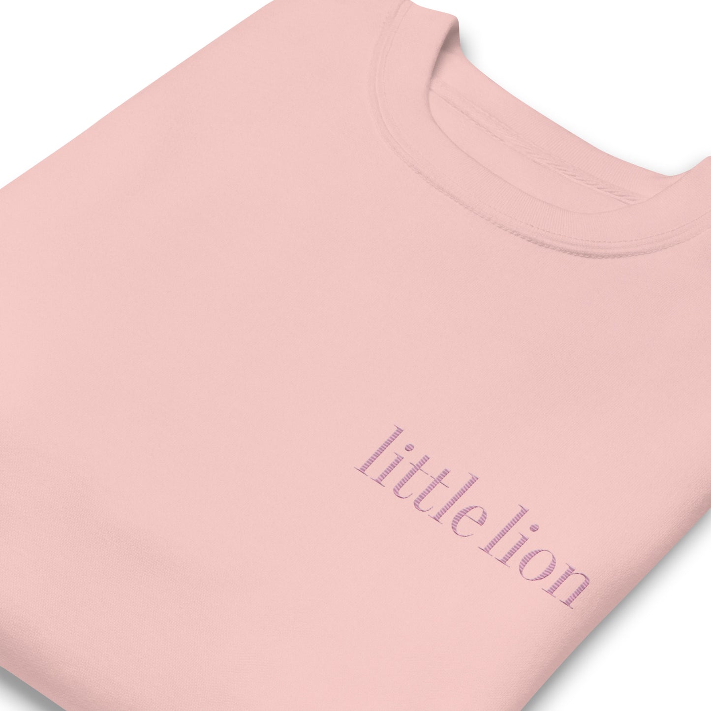 CLASSIC Unisex Premium Sweatshirt | Left Chest Embroidery | Light Pink Thread