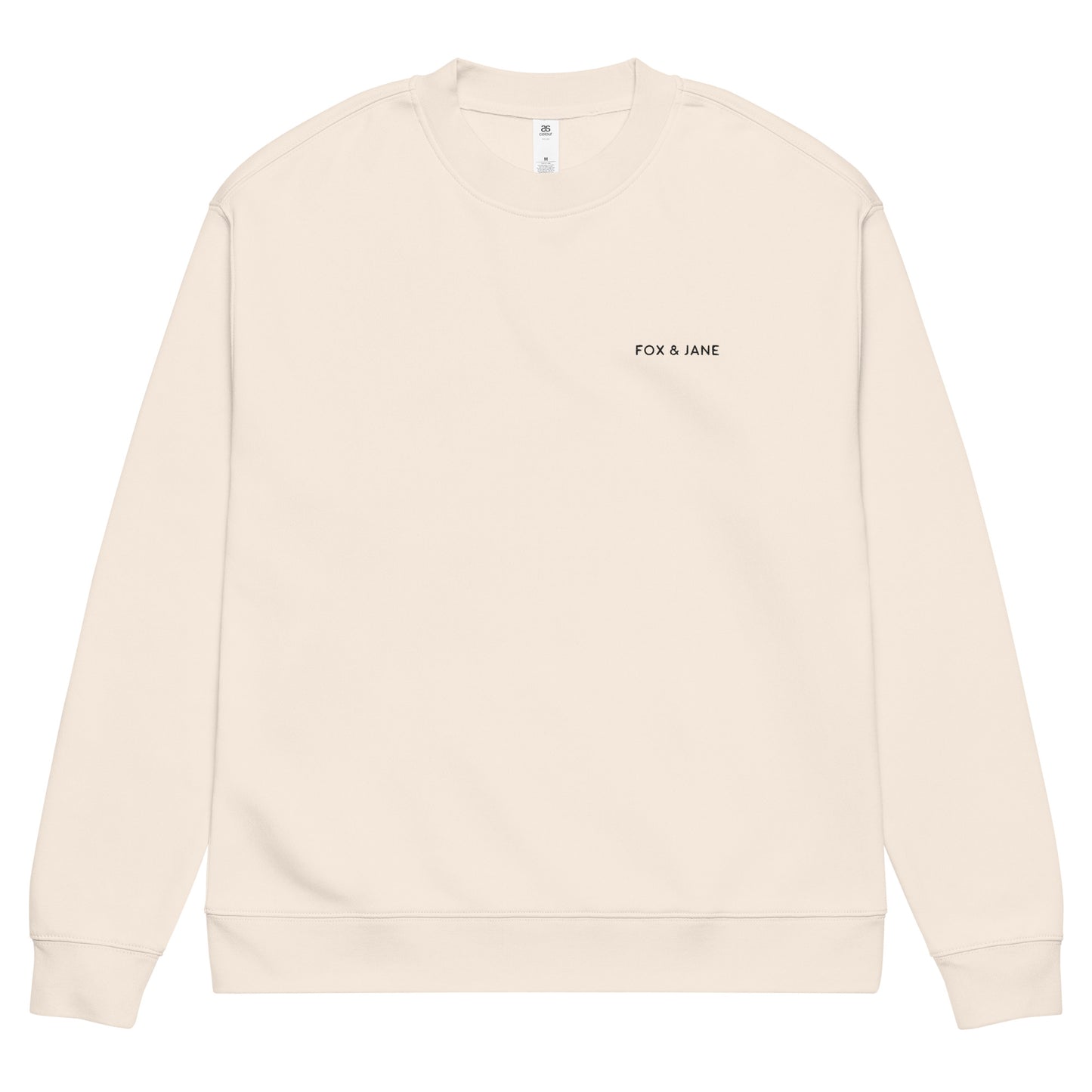 FJ CLASSIC Unisex relax crew neck sweatshirt | Left Chest Embroidery | Black Thread