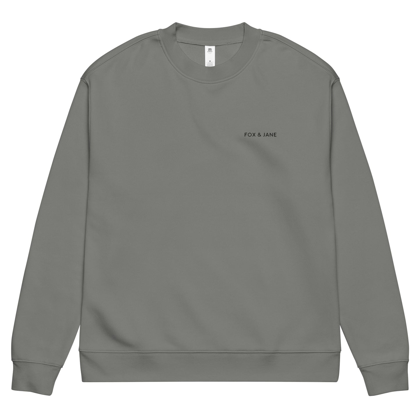 FJ CLASSIC Unisex relax crew neck sweatshirt | Left Chest Embroidery | Black Thread